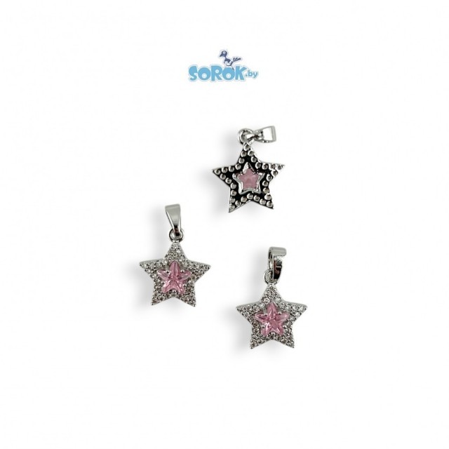 ПОДВЕСКА с крупным цирконом Rose, 