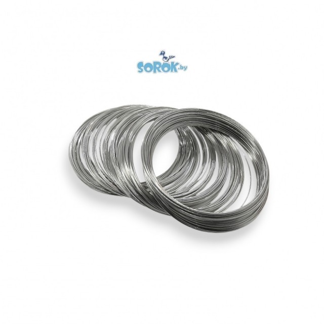 МЕМОРИ ПРОВОЛОКА для колье, темное серебро / виток