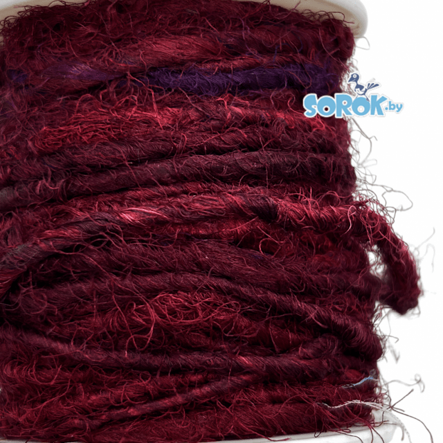 ШЕЛКОВАЯ нить, букле, Burgundy, 2-3мм