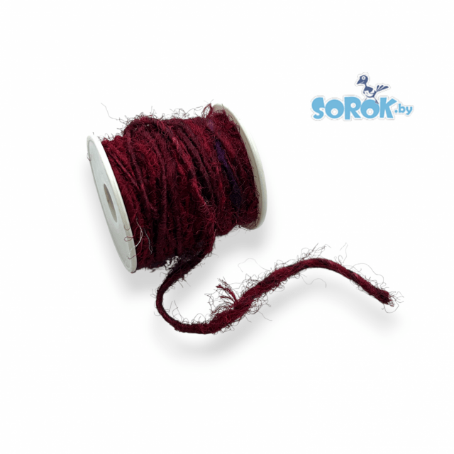 ШЕЛКОВАЯ нить, букле, Burgundy, 2-3мм