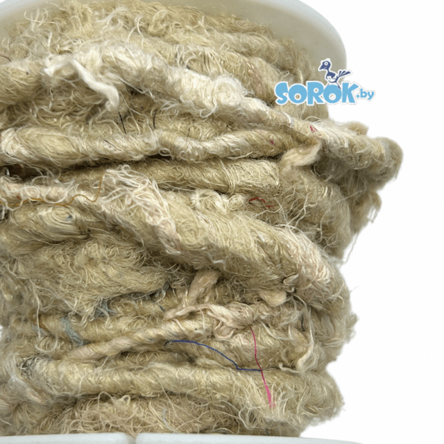 ШЕЛКОВАЯ нить, букле, Beige, 2-3мм