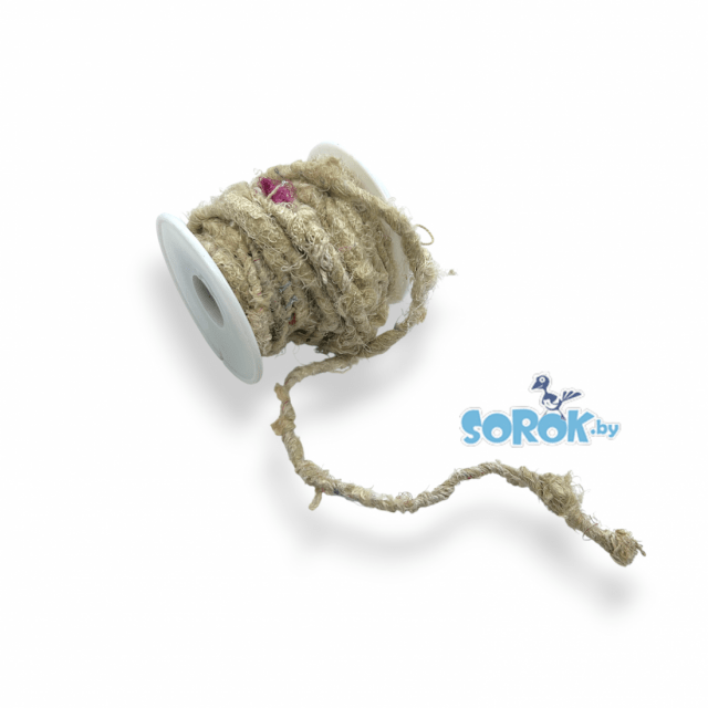 ШЕЛКОВАЯ нить, букле, Beige, 2-3мм