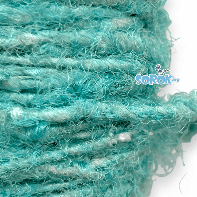 ШЕЛКОВАЯ нить, букле, Blue, 2-3мм