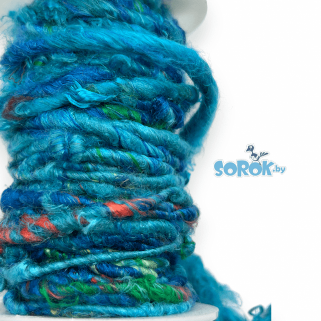 ШЕЛКОВАЯ нить, букле, Laguna, 2-3мм