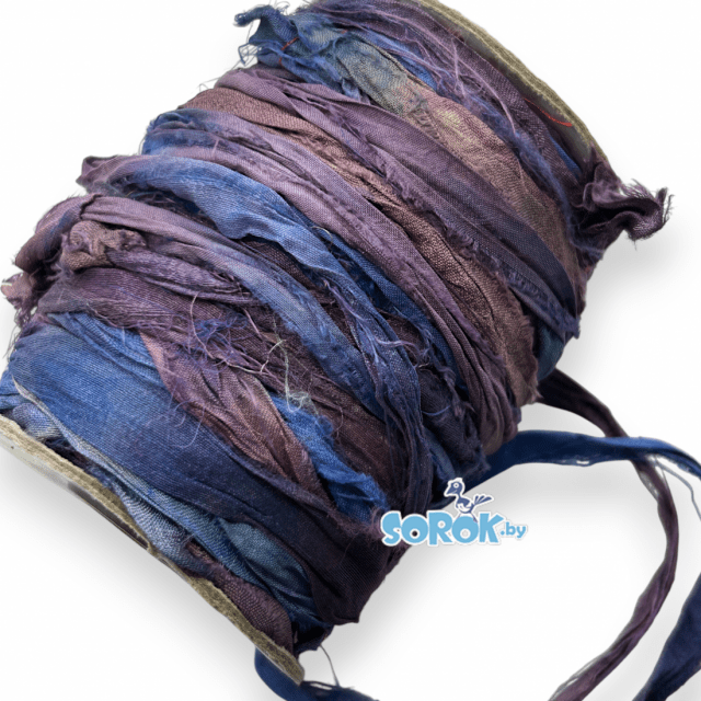 ШЕЛКОВАЯ лента-нить, Purple, 6-8мм ШЕЛКОВАЯ лента-нить, Purple, 6-8мм