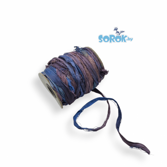 ШЕЛКОВАЯ лента-нить, Purple, 6-8мм ШЕЛКОВАЯ лента-нить, Purple, 6-8мм