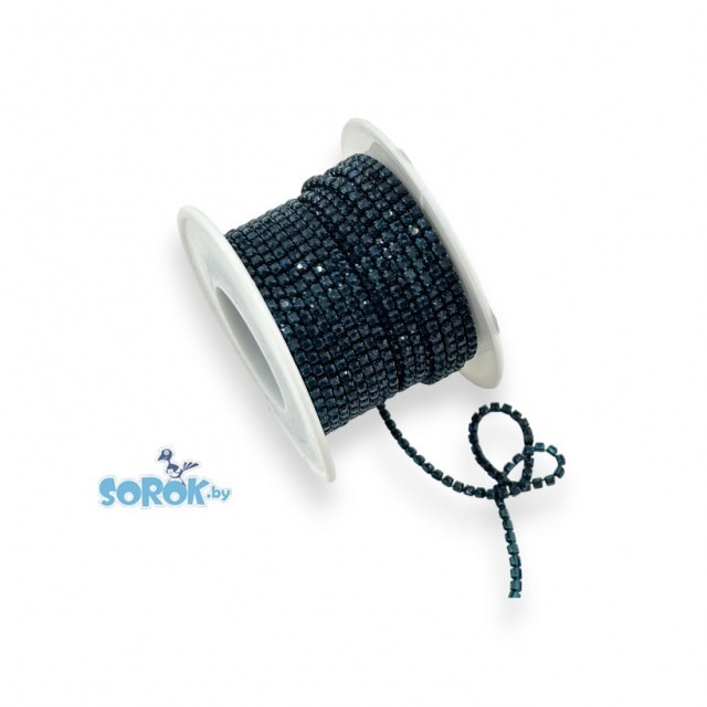 СТРАЗОВАЯ ЛЕНТА Montana, оправа цвет монтана (2х2мм)