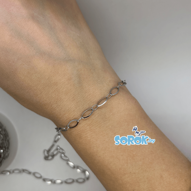 ЦЕПЬ овал ювелирная, стальная (9х4,5мм)