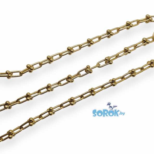 ЦЕПЬ Тиффани, сталь, цвет золото (13х6мм) ЦЕПЬ Тиффани, сталь, цвет золото (13х6мм)