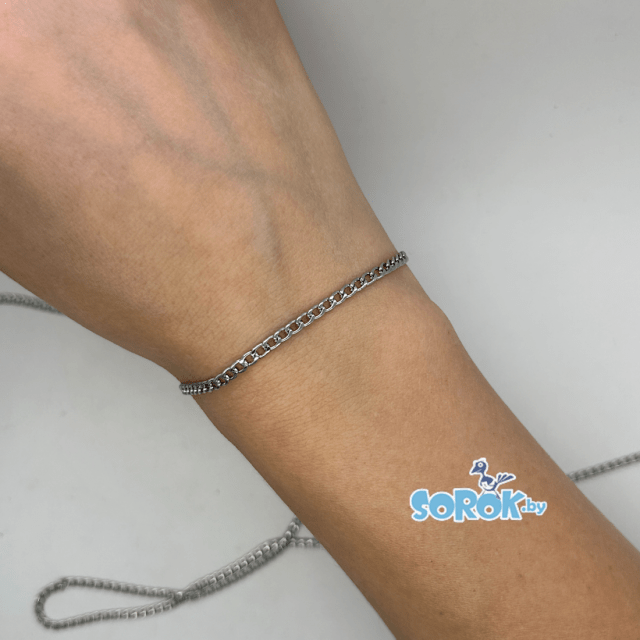 ЦЕПЬ картье, сталь (4,5х3мм)