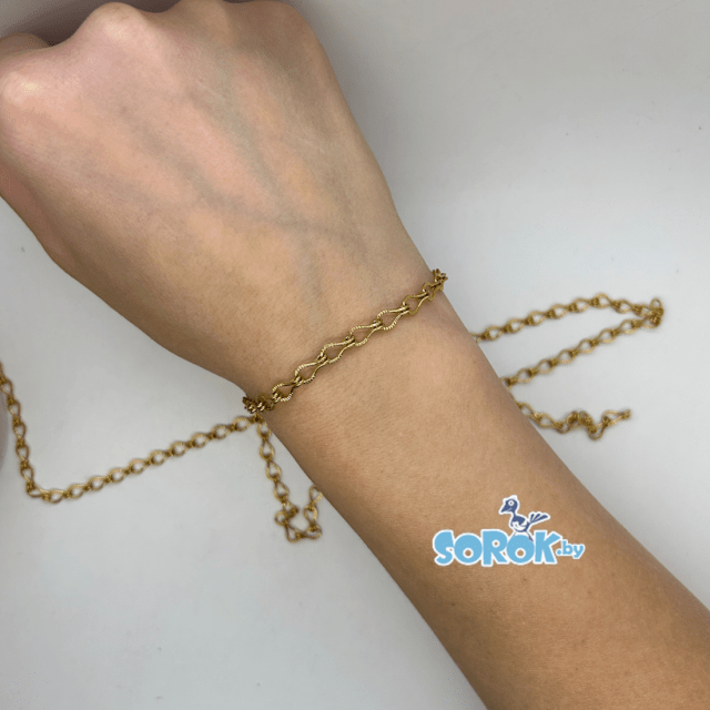 ЦЕПЬ павлин, сталь, цвет золото (9х5мм) ЦЕПЬ павлин, сталь, цвет золото (9х5мм)