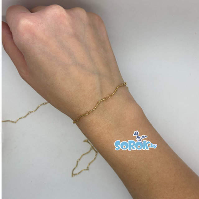 ЦЕПЬ палочка витая, сталь, цвет золото