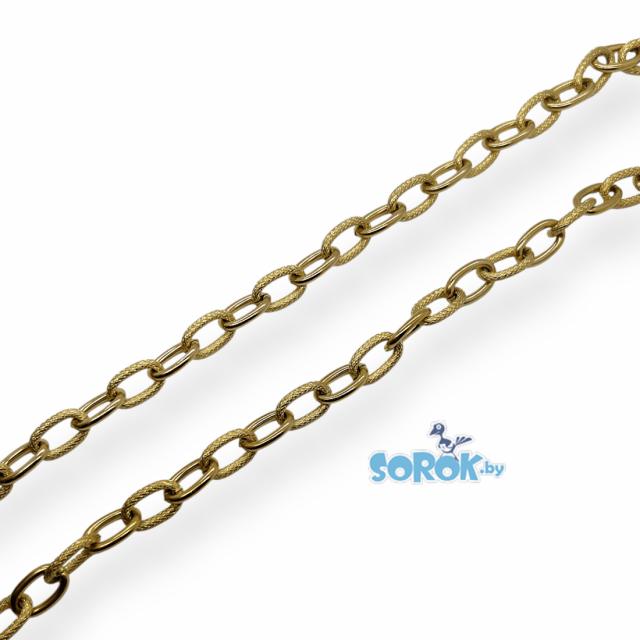 ЦЕПЬ якорная комбо, сталь, цвет золото (13х8мм) ЦЕПЬ якорная комбо, сталь, цвет золото (13х8мм)