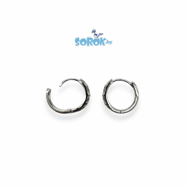 СЕРЬГИ родированные 15мм