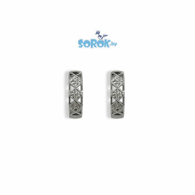 СЕРЬГИ родированные 15мм