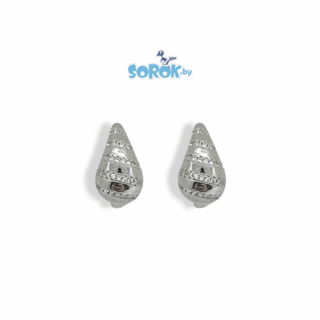 СЕРЬГИ родированные 20мм