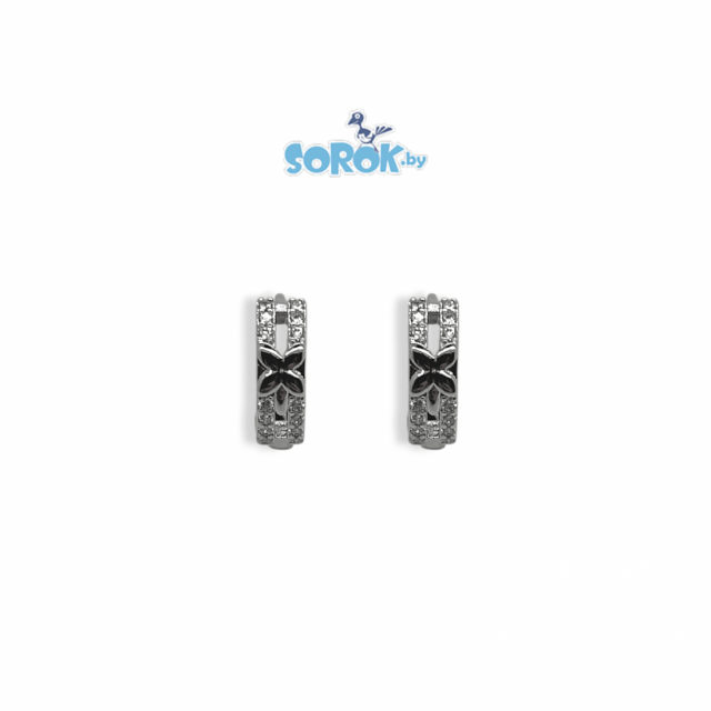 СЕРЬГИ родированные Ida 15мм