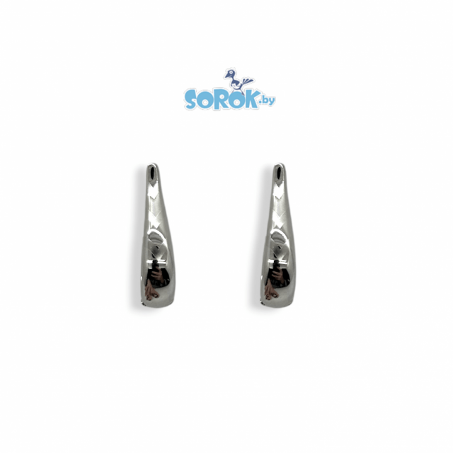 СЕРЬГИ родированные Amanda 35мм / ПАРА