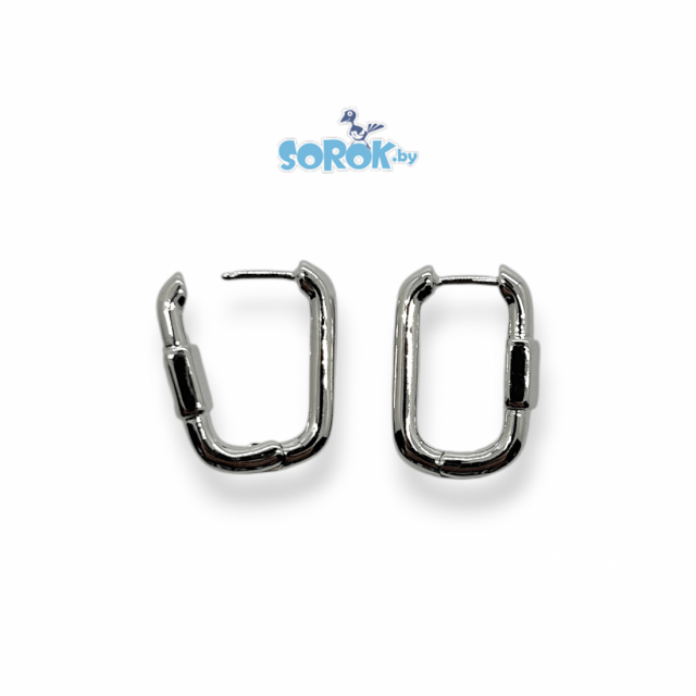 СЕРЬГИ родированные, Diana, 14мм / ПАРА