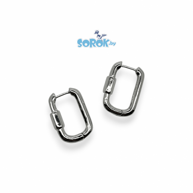 СЕРЬГИ родированные, Diana, 14мм / ПАРА