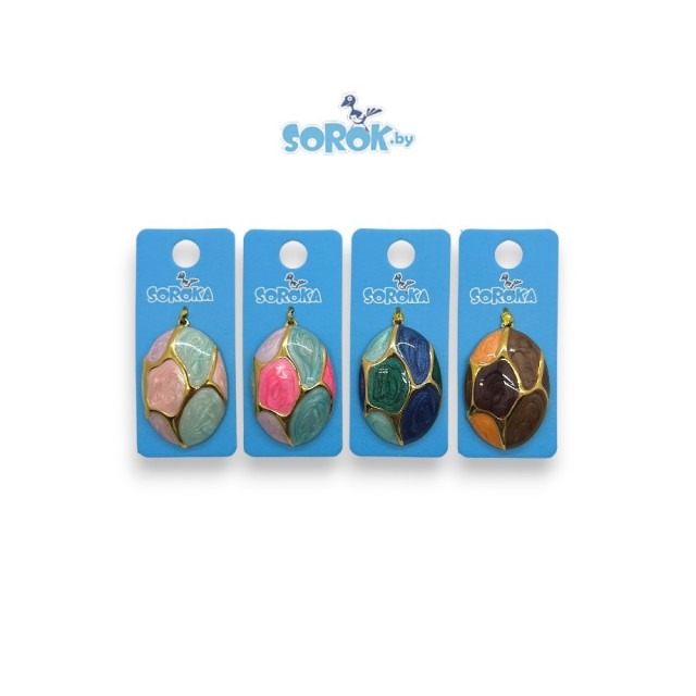 КУЛОН Амелия, сталь, мультиколор, 30х20мм