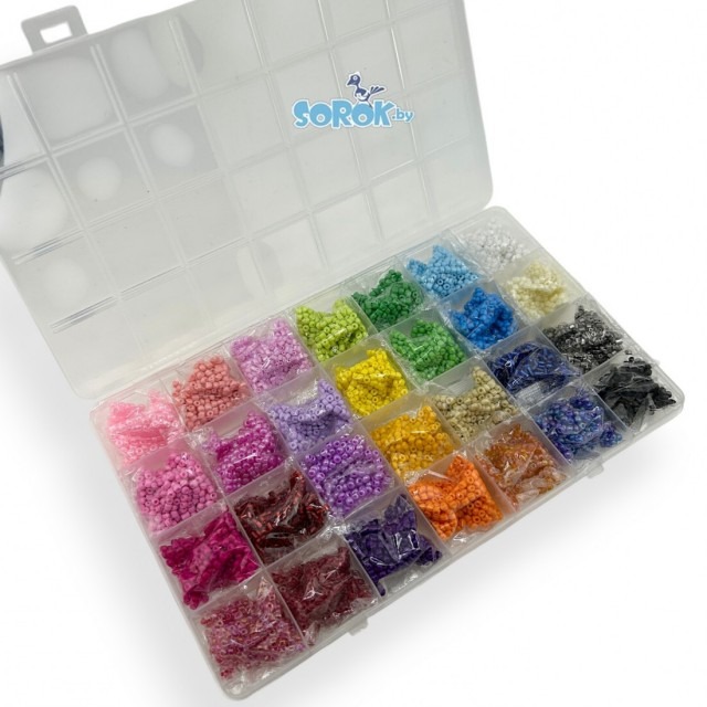 НАБОР для творчества в органайзере (бисер, фурнитура, инструменты)